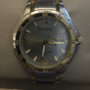 Armitron Two-Tone Silver and Gold Watch (Needs Battery)